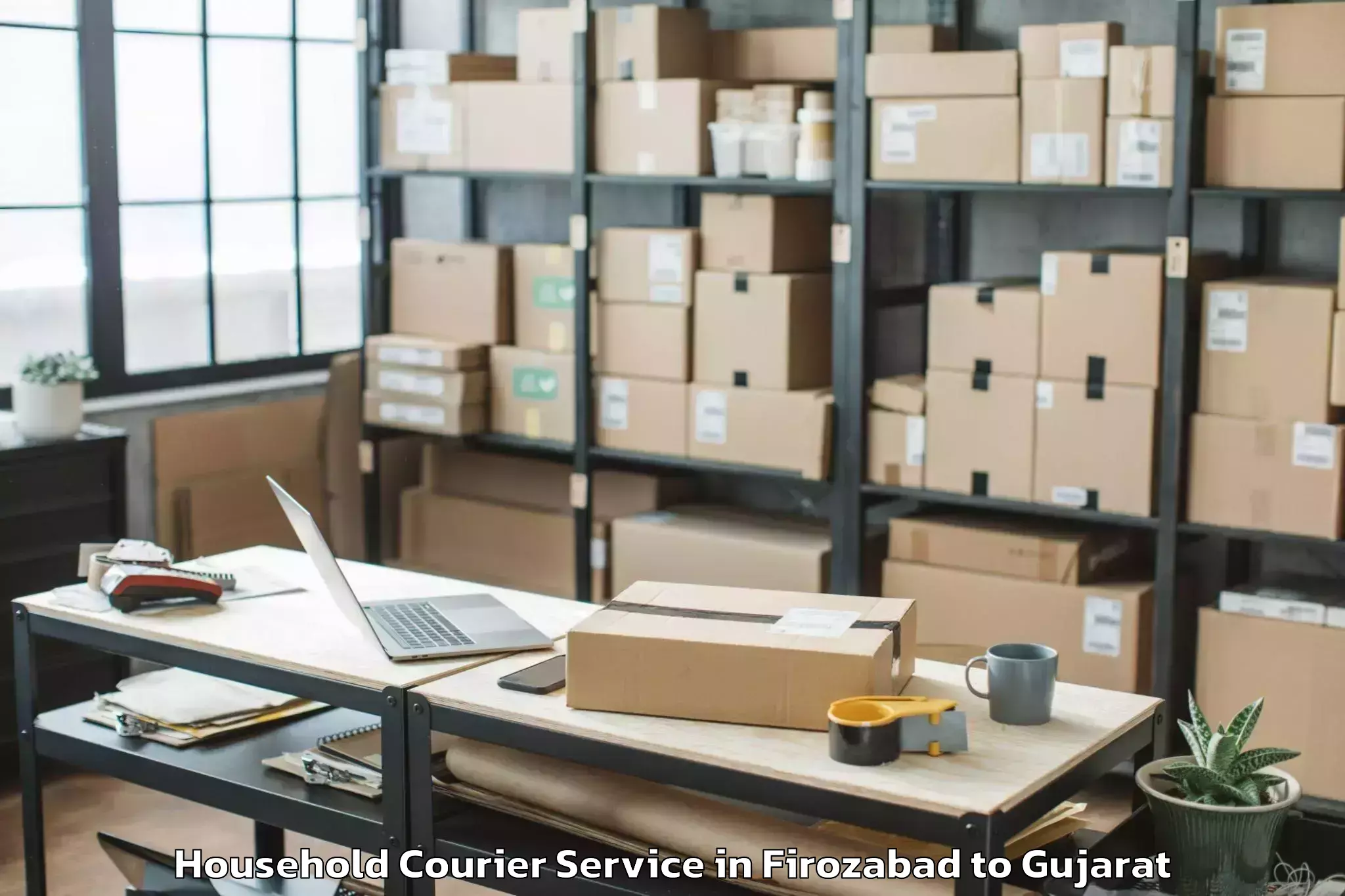 Comprehensive Firozabad to Virpur Household Courier